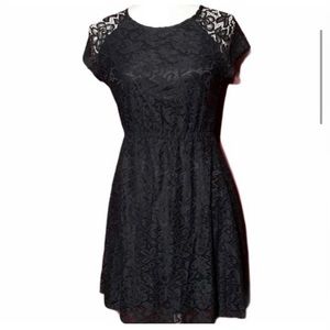Adam Levine Black Lace Lined Dress